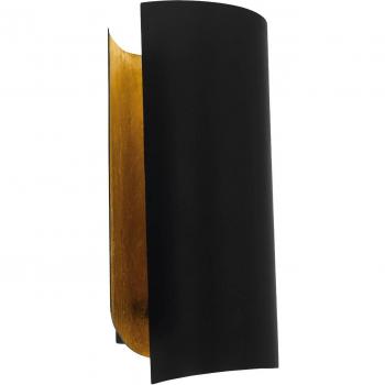 Wandleuchte Falicetto, schwarz/goldfarben