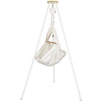 Pauli & Co Premium Babywiege mit Motor und Tripod Gestell - Beige