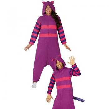 Disfraz de Pijama Gato Lila Adulto Talla L 42 44 Guirca