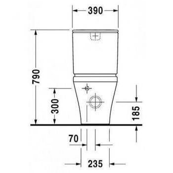 Duravit 0935100005 Dual Flush Tank