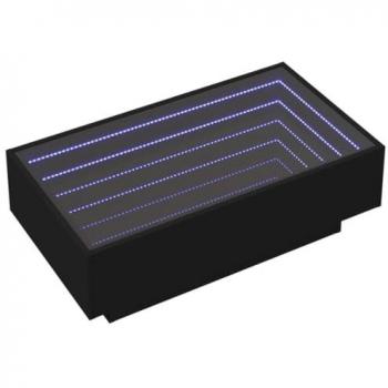 Mesa Centro Preto com LEDs VidaXL 90x50x30
