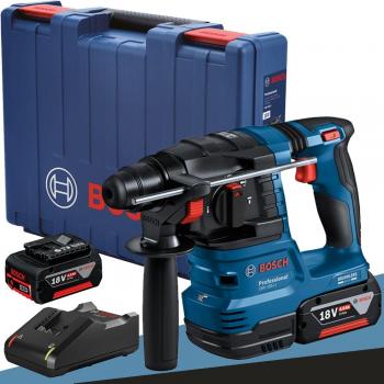 Martello rotante a batteria Bosch GBH 185-LI con 2 batterie da 4.0Ah