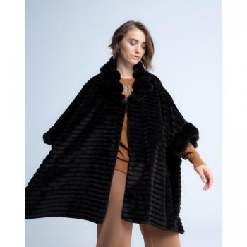 Poncho Mujer Negra Miranda Niza