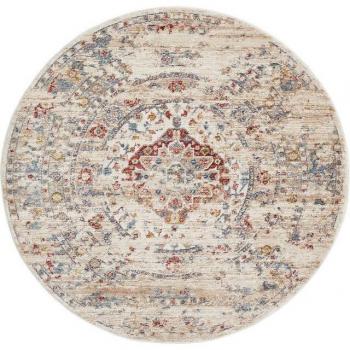 Floraler Rocco Teppich, rund, 11 mm