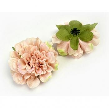2pcs 9cm faux silk rose flower heads for DIY wreath scrapbook box