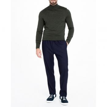 Jogger in Lana Blu Navy