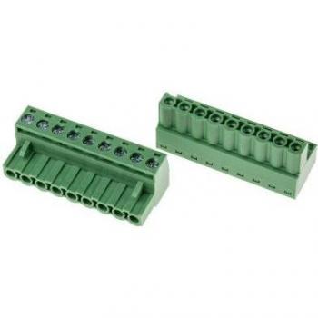 Borne Fem Hembra PCB 9P Vía RS PRO 5 mm 15 A Verde