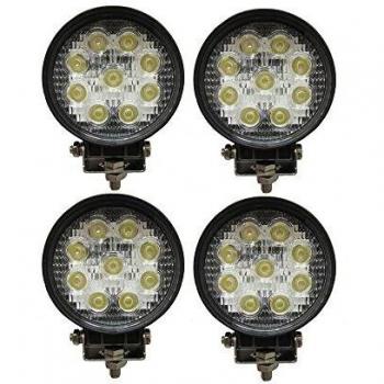4 x Faro 27W Rotondo Faretto LED Da Lavoro 9 LED Da 3W Di Profondità Auto Barca