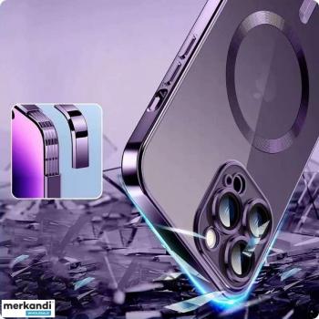 Custodia MagShine Tech-Protect per iPhone 13 Pro - Compatibile con MagSafe - Blu Trasparente