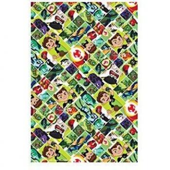 Tovaglia di carta a tema Ben 10 per il gioco, misura 120x180 cm, prodotto originale con codice EAN 8004927820446