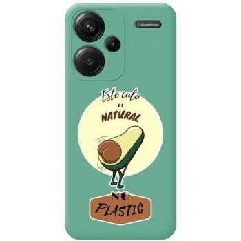 Tumundosmartphone Funda Silicona Líquida Verde para Xiaomi Redmi Note 13 Pro+ Plus 5G diseño Culo Natural Dibujos