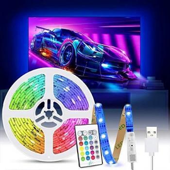 Striscia LED 5050 RGB 2m IP65 per TV con Telecomando
