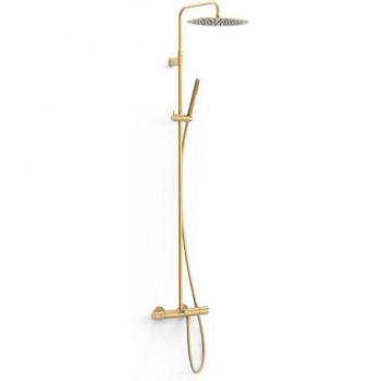 Grifo Mural Telescópico Tres 19031202OM 3 Vías Bañera y Ducha – Oro 24K