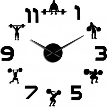 DIY Gym Wall Clock Mirror