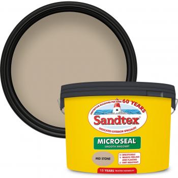 Sandtex Ultra Smooth Masonry Paint Mid Stone - 10L