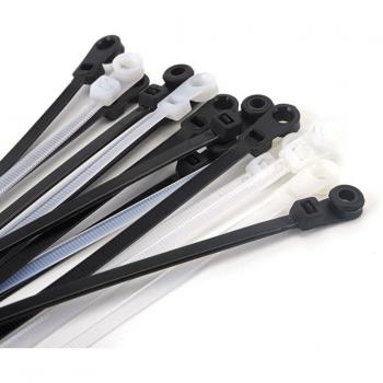 Nylon Cable Zip Ties with Screw Hole, 4x150mm/4x200mm, 100 Pack