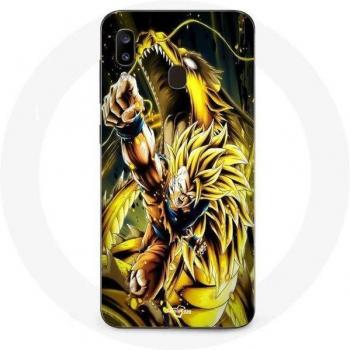 Coque Maniacase Galaxy A20 Goku Super Saiyan SSJ3 Attack Dragon