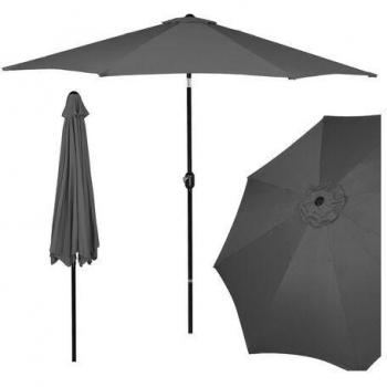 Parasol de Jardín 300 cm Plegable Gris Oscuro