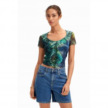Camicia Desigual Tendenza Tie-Dye Blu L