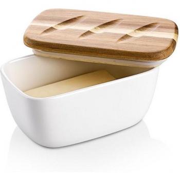 Beurrier DOWAN Grand 14,48 cm – Céramique, blanc, avec couvercle
