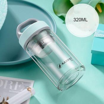 ZOOOBE Glas Wasserflasche mit Teefilter