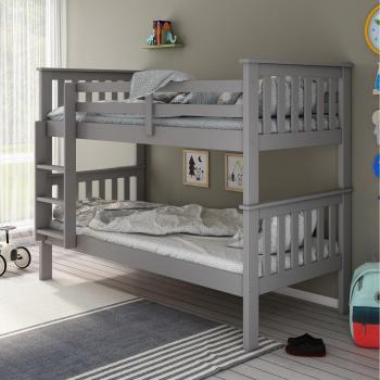 Bedmaster Carra Triple Sleeper Bunk - Grey with Orthopaedic Mattresses