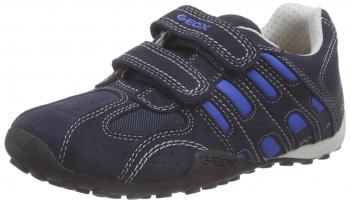 Geox Jr Snake, Baskets Basses Garçons, Bleu (NAVY/ROYALC4226), 25