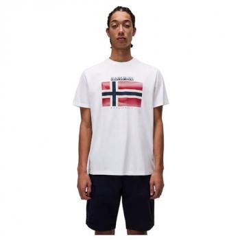 Napapijri Maglietta uomo S‑Lari S/S bianco (M) – Regular fit