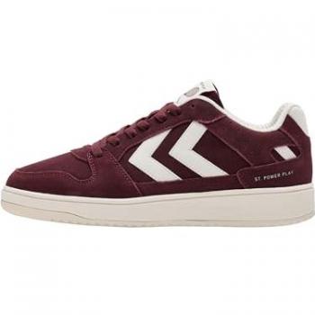 Hummel Power Play Baskets en Suède Rouge 45 Unisexe