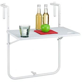 Tavolino da Appendere alla Ringhiera, 59,5x36 cm, Bianco
