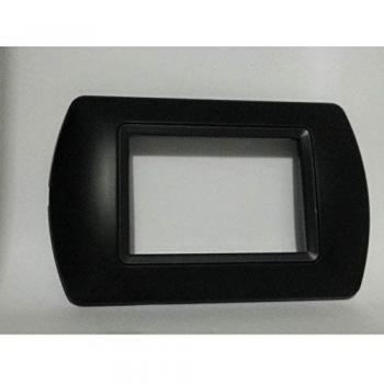 Placchette Placche In Abs Compatibili Per Master Modo Colorra Placca Copriprese Nero -7 Fori