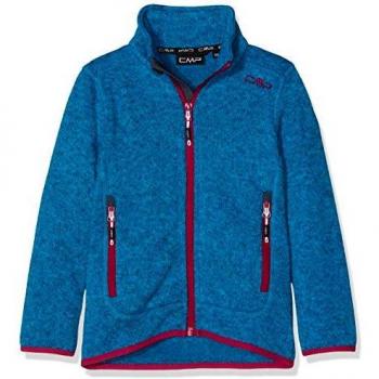 CMP Knit Tech Blouson de Polyester molletonné Garçon, Blu (B.Jewel-Asphalt), 110