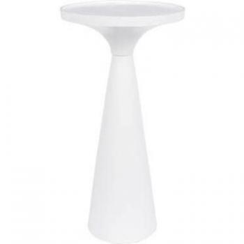 Table d'appoint ronde en métal blanc ø28cm