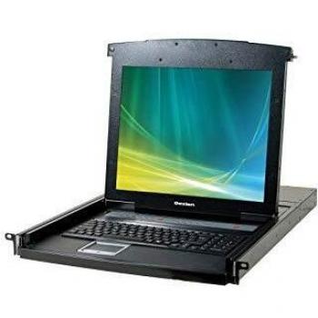 Console LCD KVM 4 ports CAT5 avec 4 dongles VGA/USB