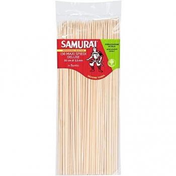 Conf.150 Spiedi delux in bambù 30cm Samurai Party