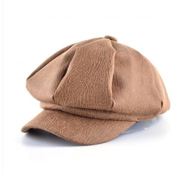Neue Newboy Kappe aus Leder für Damen
