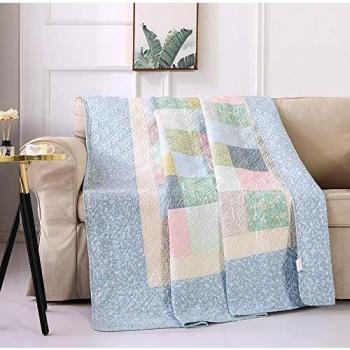 Manta de Algodón VIVILINEN Patchwork para Cama 90