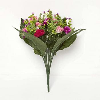 Multi Colour Artificial Chrysanthemum Flower Bouquet Arrangement - Homescapes