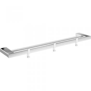 Emco Loft Doppelbadetuchhalter, 642 mm, chrom, 3 abnehmbare Haken