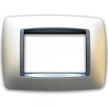 Bombè Placca 3/4/7 m Compatibile Bticino SILVER – 3 Posizioni