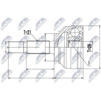 Kit di Giunti Semiasse NTY NPZ-RE-054