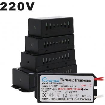 220V Electronic Transformer for AC 12V Halogen and G4 Light Beads - 80W
