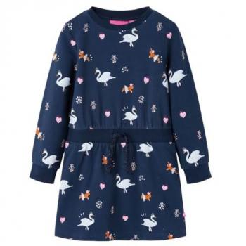 Abito da Bambina a Maniche Lunghe Blu Marino 140