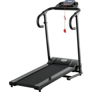 Cinta de correr plegable HOMCOM, eléctrica, con pantalla LCD, velocidad 0,8-10 km/h, 500 W, dimensiones 123 x 62 x 117 cm, negra