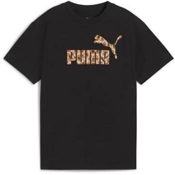 Camisa Negra Kids Puma Animal Logotipo