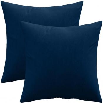 Coppia Cuscini Privatefloor Velluto Blu Profondo