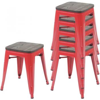 Assise bois tabouret 771 rouge