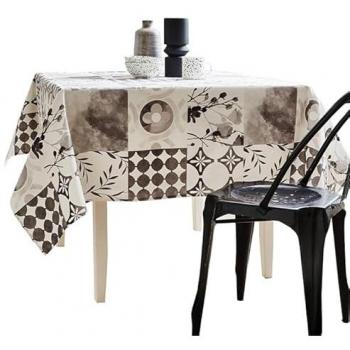 Nappe Carrée en Coton Gris
