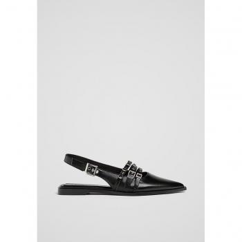 Scarpe Basse Fascette Fibbie Nero 38 Stradivarius