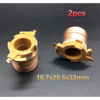 Kupferkopf-Rosetten-Ringkollektor 16,7x28,5x32mm, 2 Stück für Lkw-Generatoren